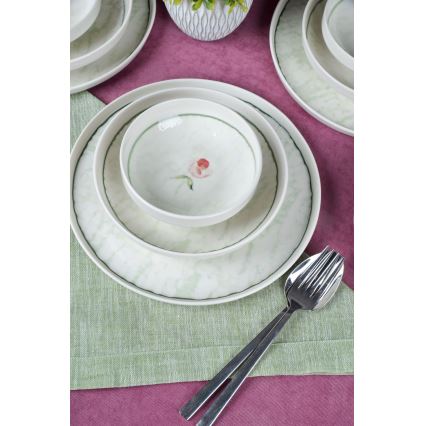 18 részes zöld porcelán étkészlet