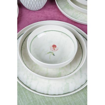18 részes zöld porcelán étkészlet