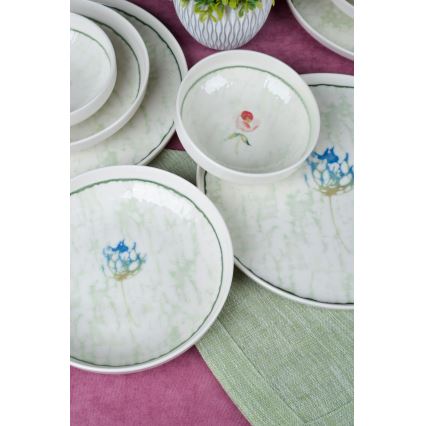 18 részes zöld porcelán étkészlet