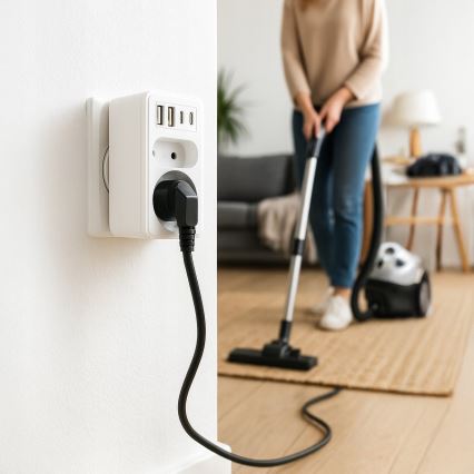 2 aljzatos elosztó + 2xUSB-C + 2xUSB-A