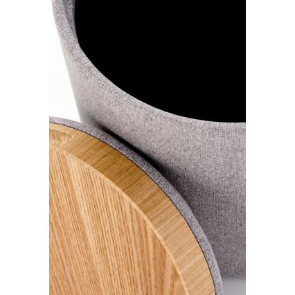 2 darabos AVIKO puff szett, átmérő: 38/45 cm, szürke/bézs