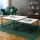 2 darabos DUAL dohányzóasztal szett 76x76/66x66 cm fekete/fehér