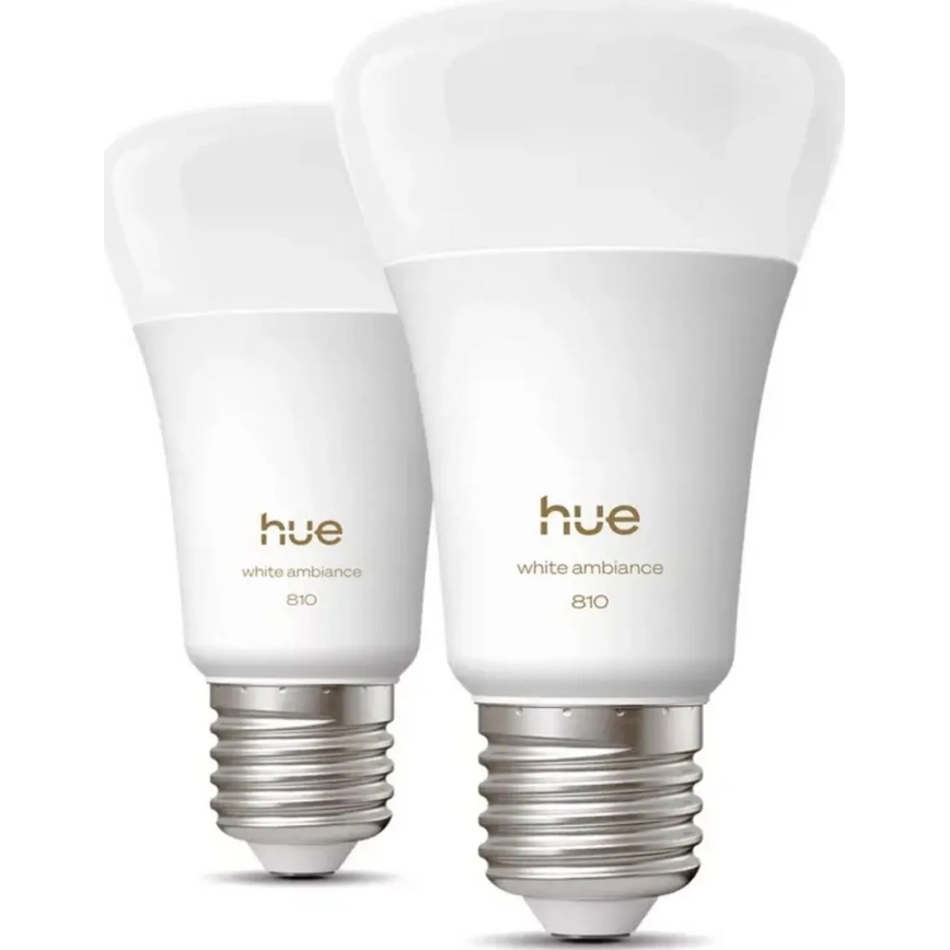 2 darabos készlet: Philips Hue WHITE dimmelhető LED-izzó, E27, 7W, 230V, 2700K