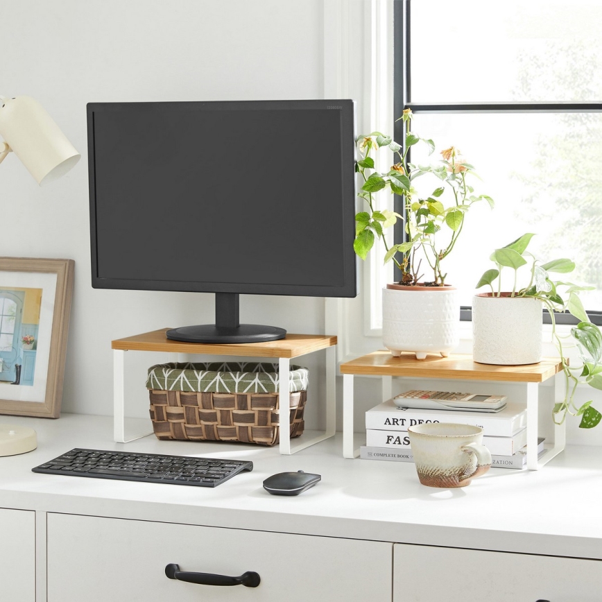 2 darabos MARGE tárolópolc szett, fehér/barna