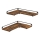 2 darabos SHELFY fali polc szett 40x10x29 cm barna/fekete