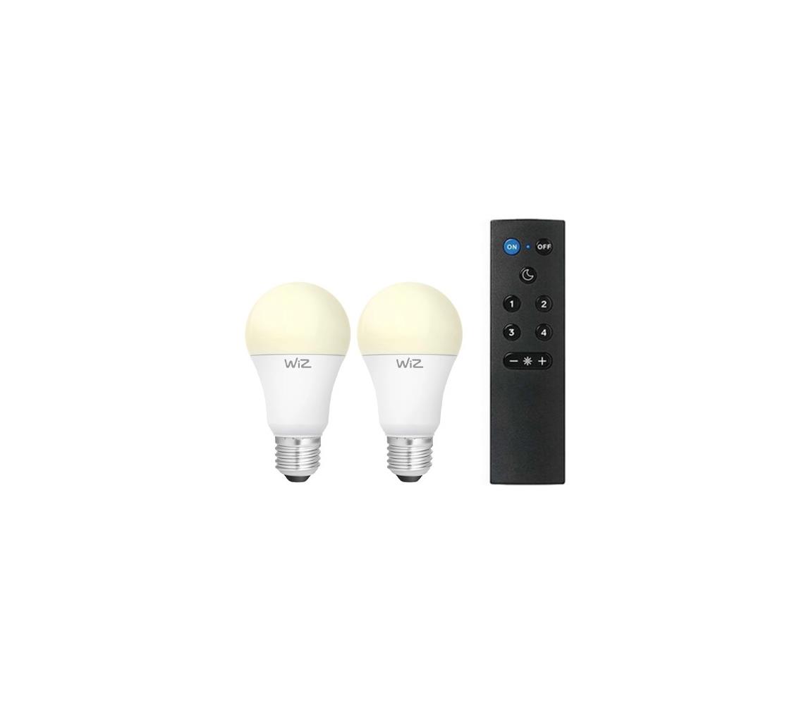 2 darabos szett dimmelhető LED izzó A60 E27/9W/230V 2700K Wi‑Fi + távirányító