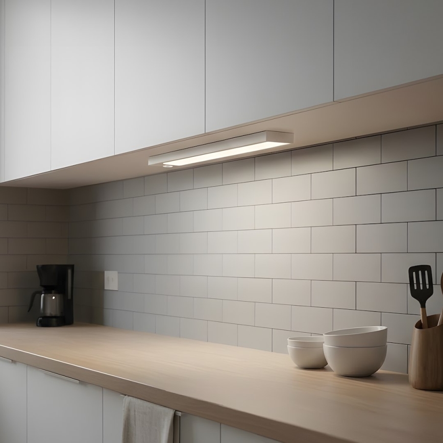SZETT 2x LED újratölthető bútorvilágítás mozgás- és alkonyatérzékelővel VIRO LED/1,2W/3,7V 800 mAh 3000/4000/6500K 30 cm fehér
