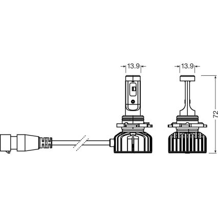 2 db-os készlet LED autóizzó NIGHT BREAKER SMART H10 PY20d/7W/12V 6000K - Osram