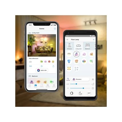 2 db-os szett LED RGBW dimmelhető izzó A60 E27/9W/230V 2200-6500K Wi-Fi + távirányító - WiZ