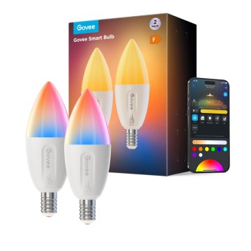 2 db-os LED RGBWW fényerőszabályozható izzó MATTER E14/5W/230V 2700-6500K Wi-Fi - Govee