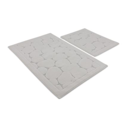 2 db-os LINO fürdőszobai szőnyeg szett, 60/100 cm, krémszínű