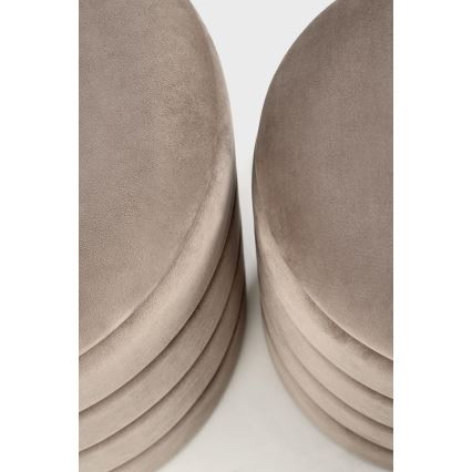 2 db-os PAX puff szett — elegáns taupe, átmérő: 33/40 cm