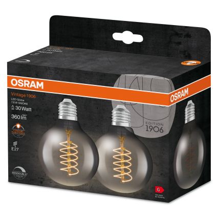 2 db-os szett LED dimmelhető VINTAGE FILAMENT izzó E27/7,8W/230V 1800K - Osram