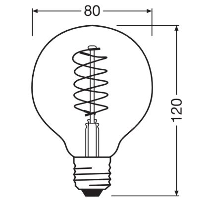 2 db-os szett LED dimmelhető VINTAGE FILAMENT izzó E27/7,8W/230V 1800K - Osram