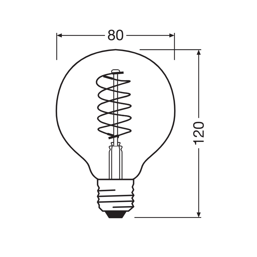 2 db-os szett LED dimmelhető VINTAGE FILAMENT izzó E27/7,8W/230V 1800K - Osram