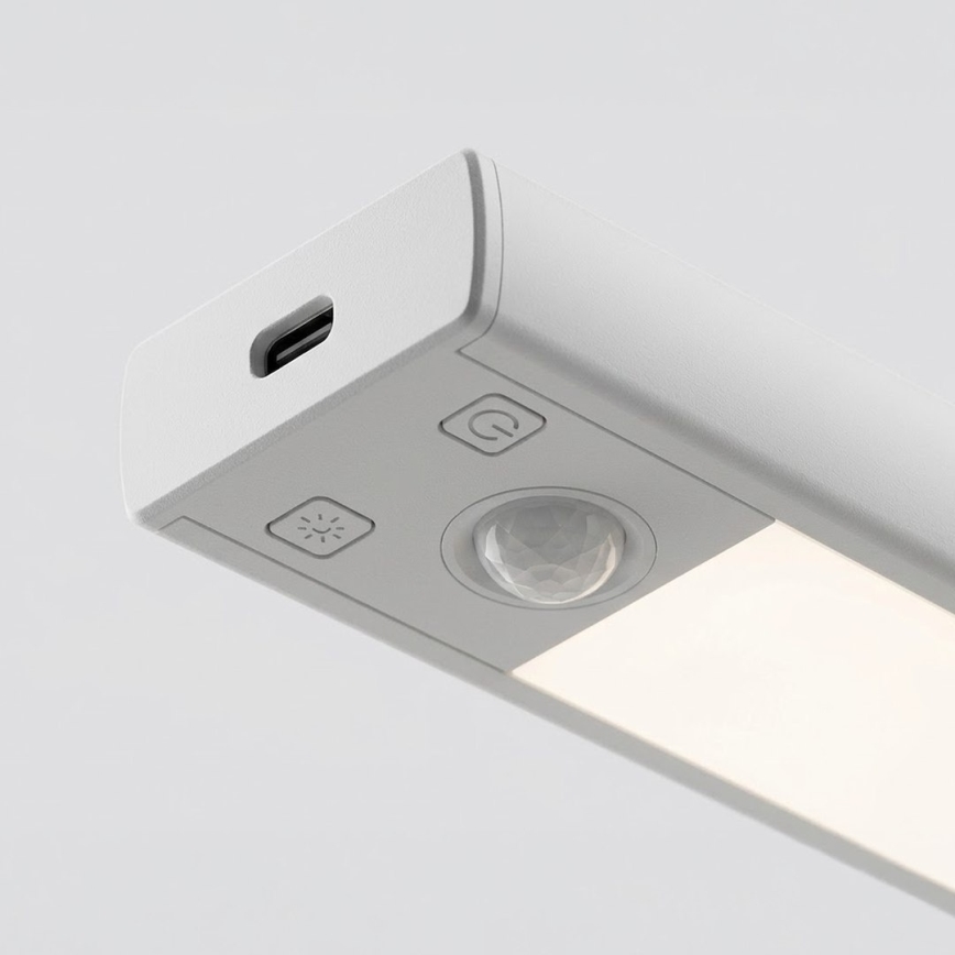 2 darabos szett: VIRO újratölthető LED bútorvilágítás mozgás- és alkonyatérzékelővel LED/1W/3,7V 800 mAh 3000/4000/6500K 20 cm fehér