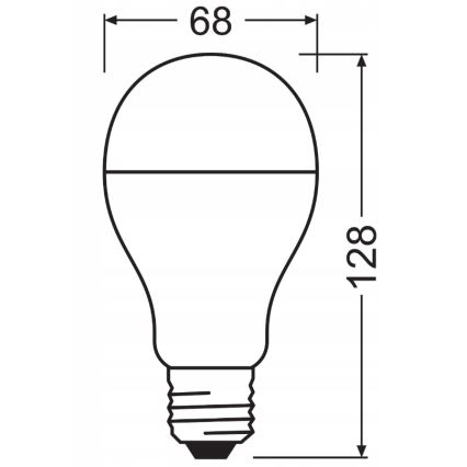 2 db VALUE CLASSIC LED izzó (E27, 19 W, 230 V, 2700 K) - Osram