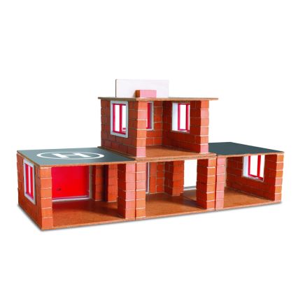 220 darabos tűzoltóállomás építőkészlet