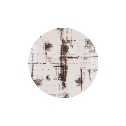 24 darabos barna-fehér porcelán étkészlet