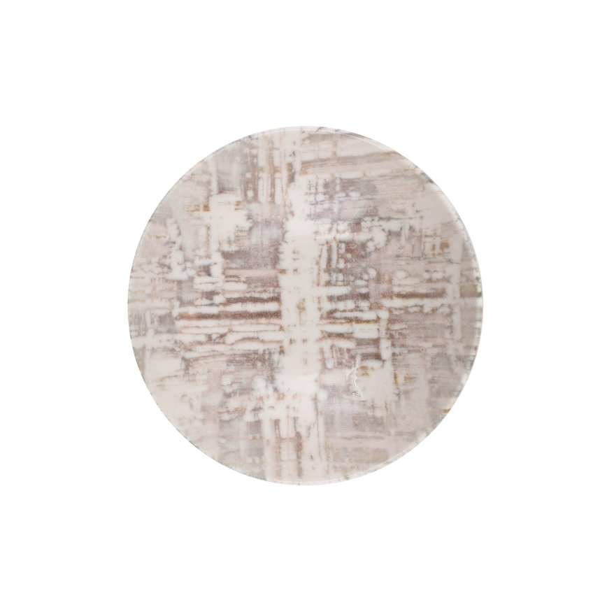 24 darabos barna-fehér porcelán étkészlet