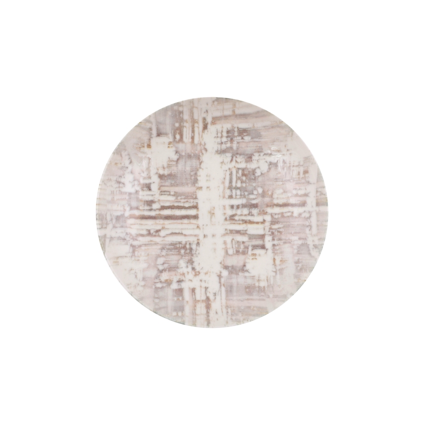 24 darabos barna-fehér porcelán étkészlet