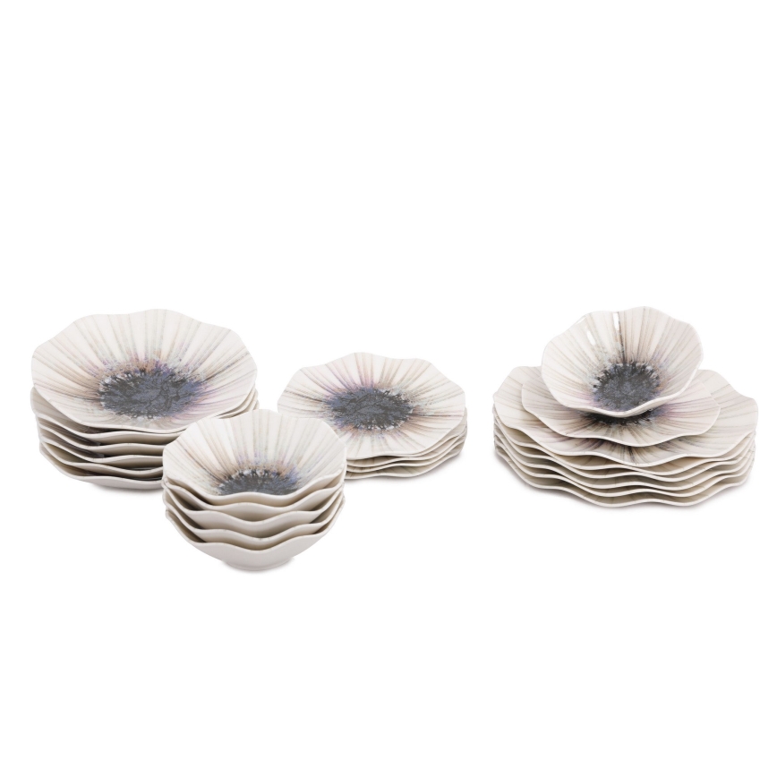 24 darabos barna porcelán étkészlet