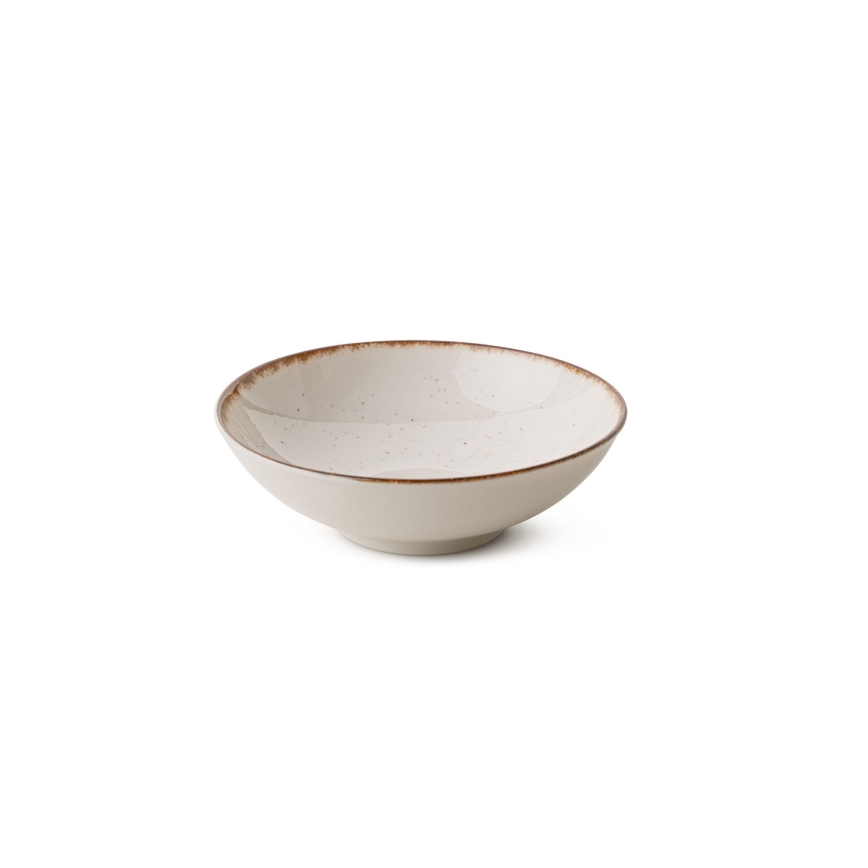 24 darabos bézs/barna porcelán étkészlet