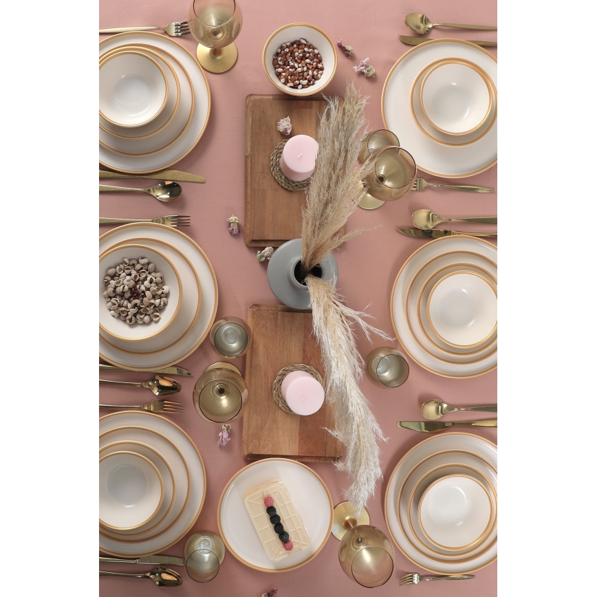 24 darabos bézs kerámia étkészlet