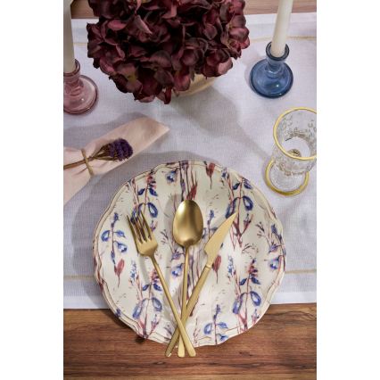 24 darabos, élénk színű porcelán étkészlet