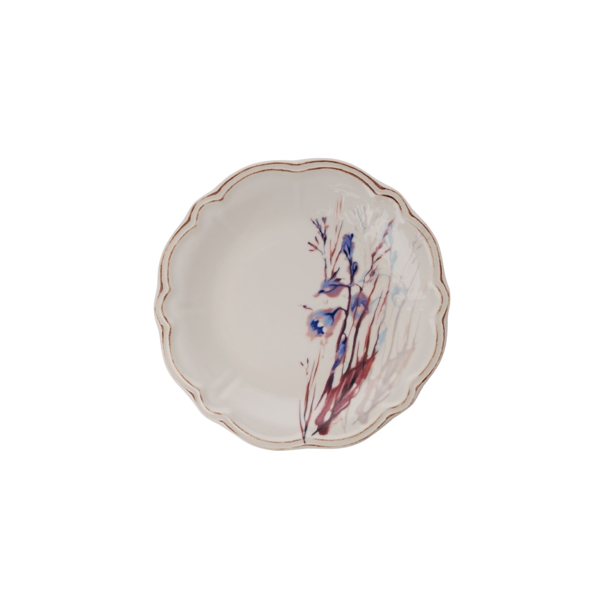 24 darabos, élénk színű porcelán étkészlet