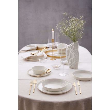 24 darabos étkészlet fehér/arany/porcelán