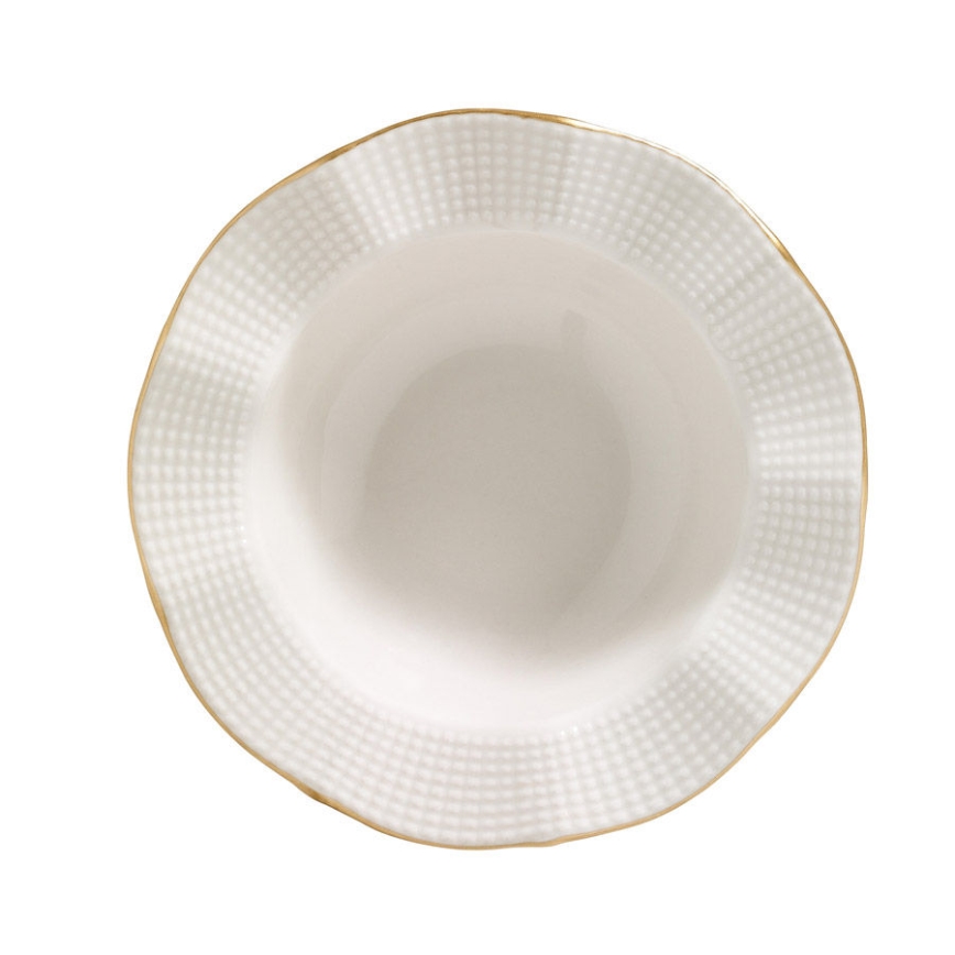 24 darabos étkészlet fehér/arany/porcelán