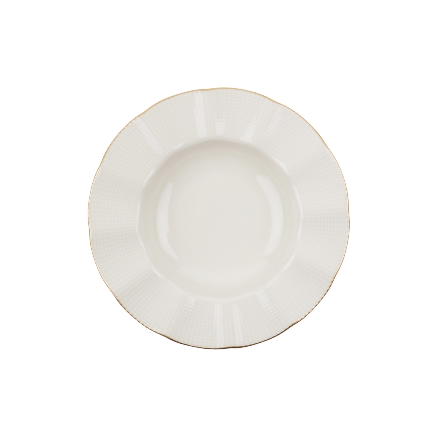 24 darabos étkészlet fehér/arany/porcelán