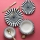 24 darabos étkészlet fehér/fekete/porcelán