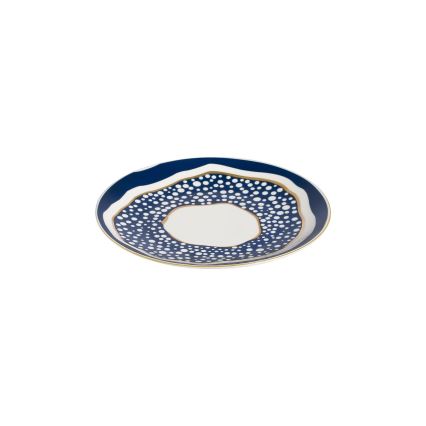 24 darabos étkészlet fehér/kék/arany/porcelán