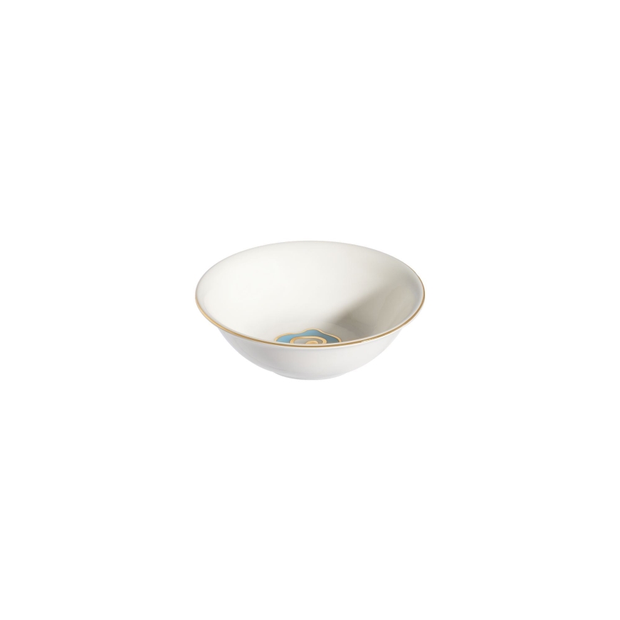 24 darabos étkészlet fehér/kék/arany/porcelán