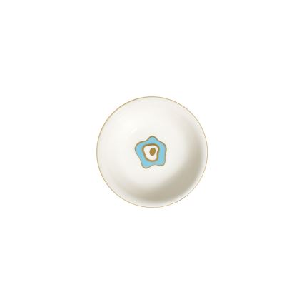 24 darabos étkészlet fehér/kék/arany/porcelán