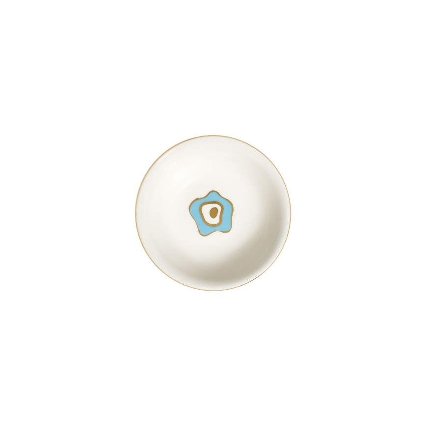 24 darabos étkészlet fehér/kék/arany/porcelán
