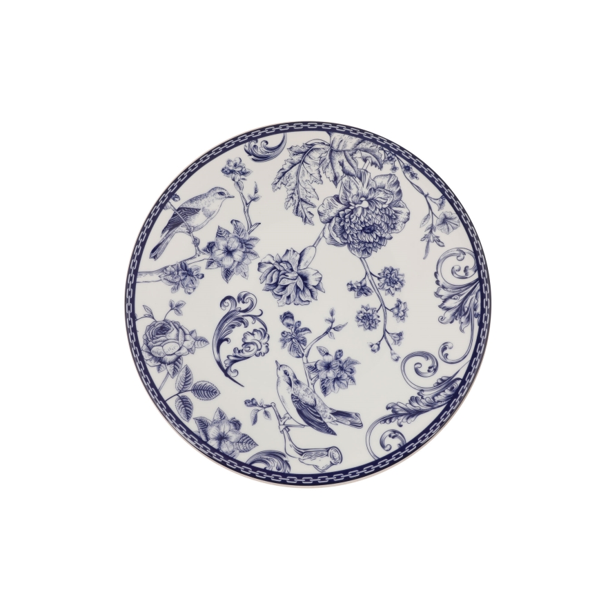 24 darabos étkészlet fehér/kék/porcelán