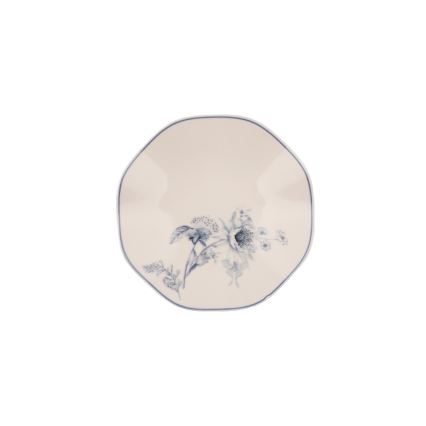 24 darabos étkészlet, fehér/kék, porcelán