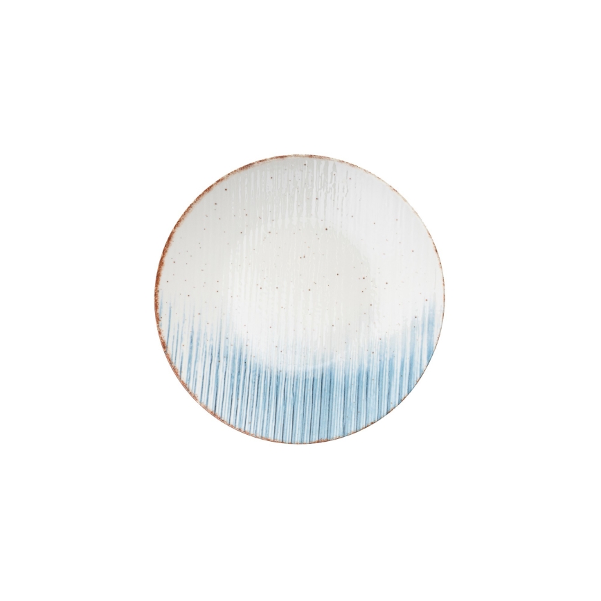 24 darabos étkészlet fehér/kék/porcelán