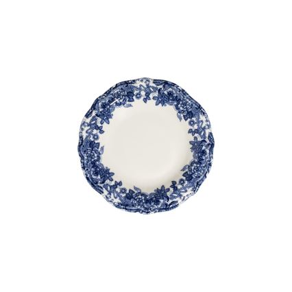 24 darabos étkészlet, fehér/kék, porcelán