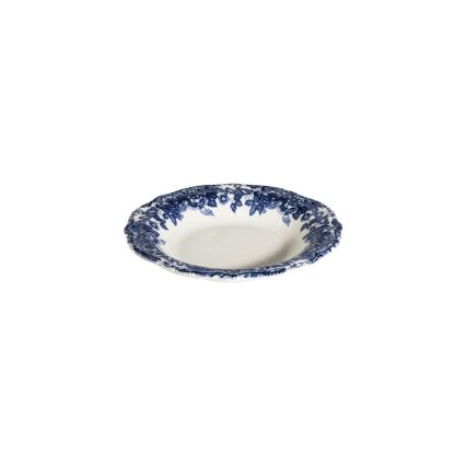 24 darabos étkészlet, fehér/kék, porcelán