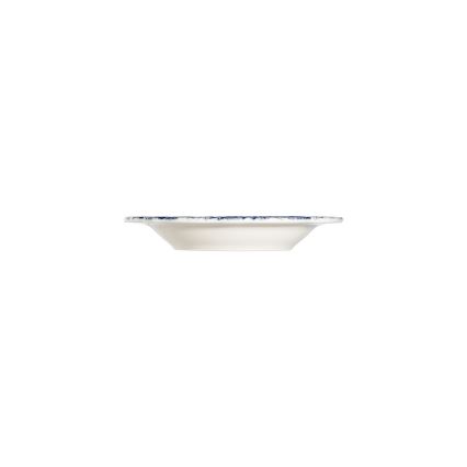 24 darabos étkészlet, fehér/kék, porcelán