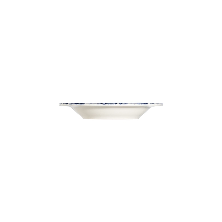 24 darabos étkészlet, fehér/kék, porcelán