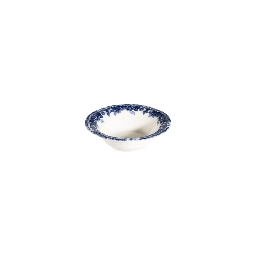 24 darabos étkészlet, fehér/kék, porcelán