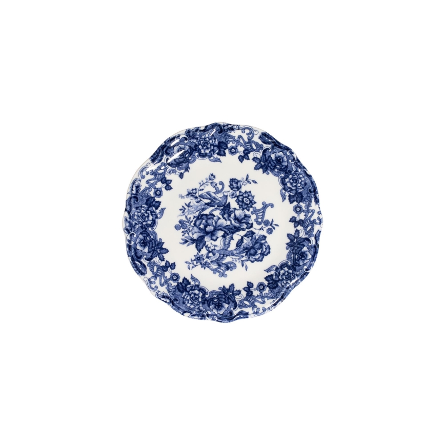 24 darabos étkészlet, fehér/kék, porcelán