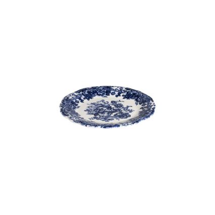 24 darabos étkészlet, fehér/kék, porcelán