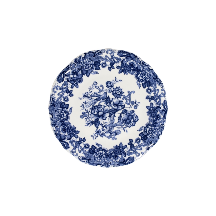 24 darabos étkészlet, fehér/kék, porcelán