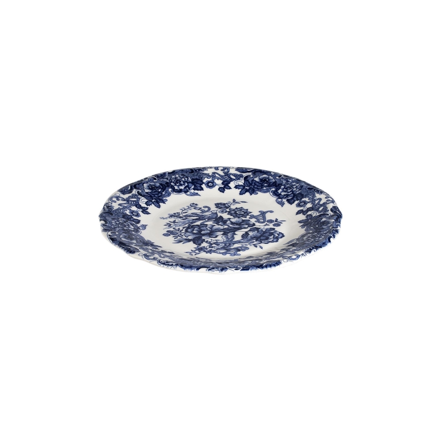 24 darabos étkészlet, fehér/kék, porcelán